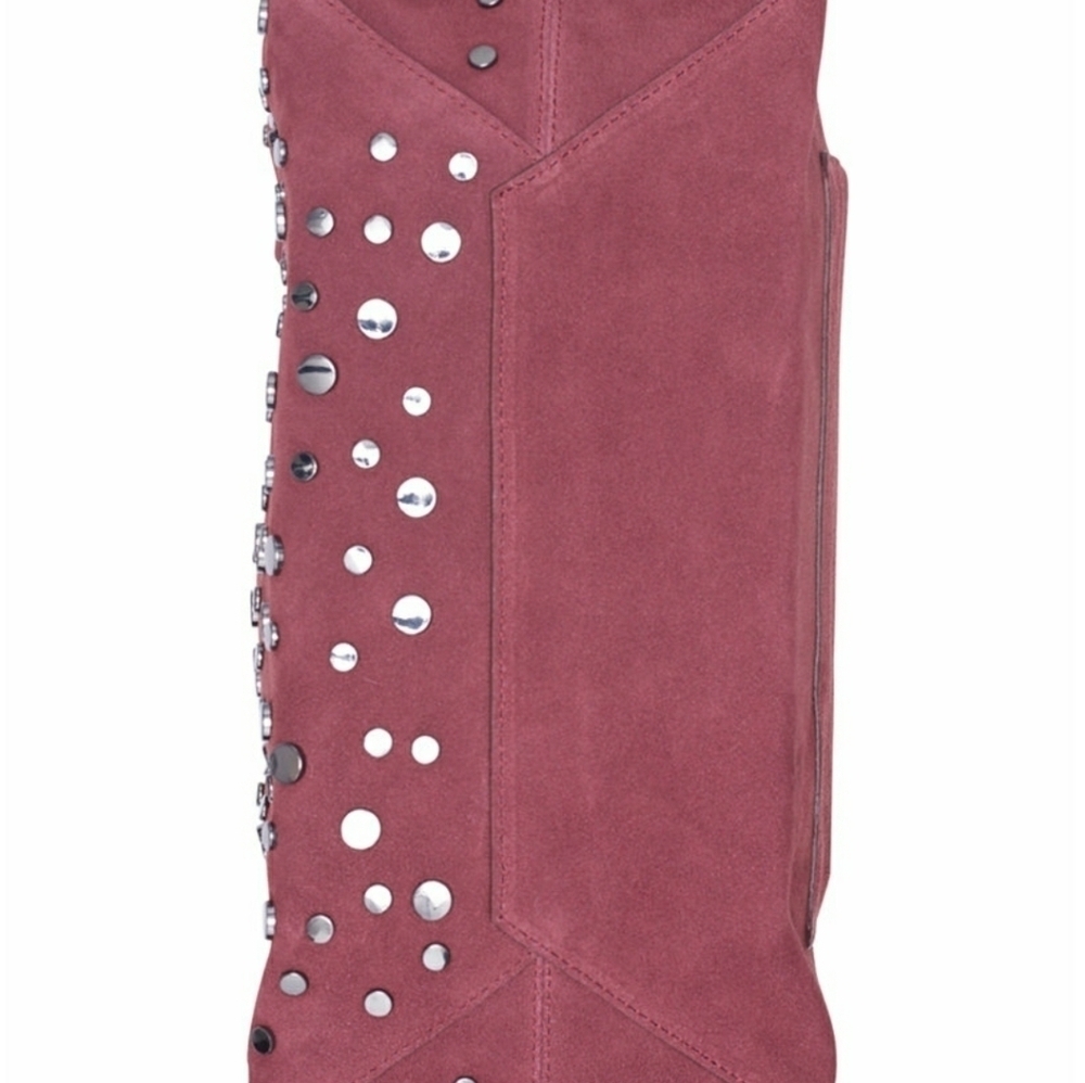 DKNY WES COLLECTION STUDDED BOHO SUEDE BAG OXBORDâ SHOULDER HOBO PURS⊠- Picture 12 of 16